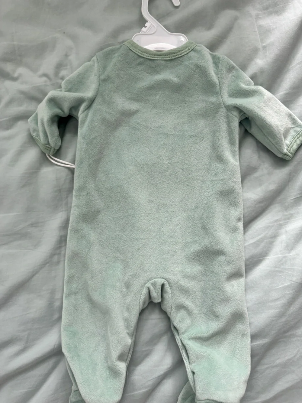 NWT Miffy and friends onesie in light green velour fabric sz NB